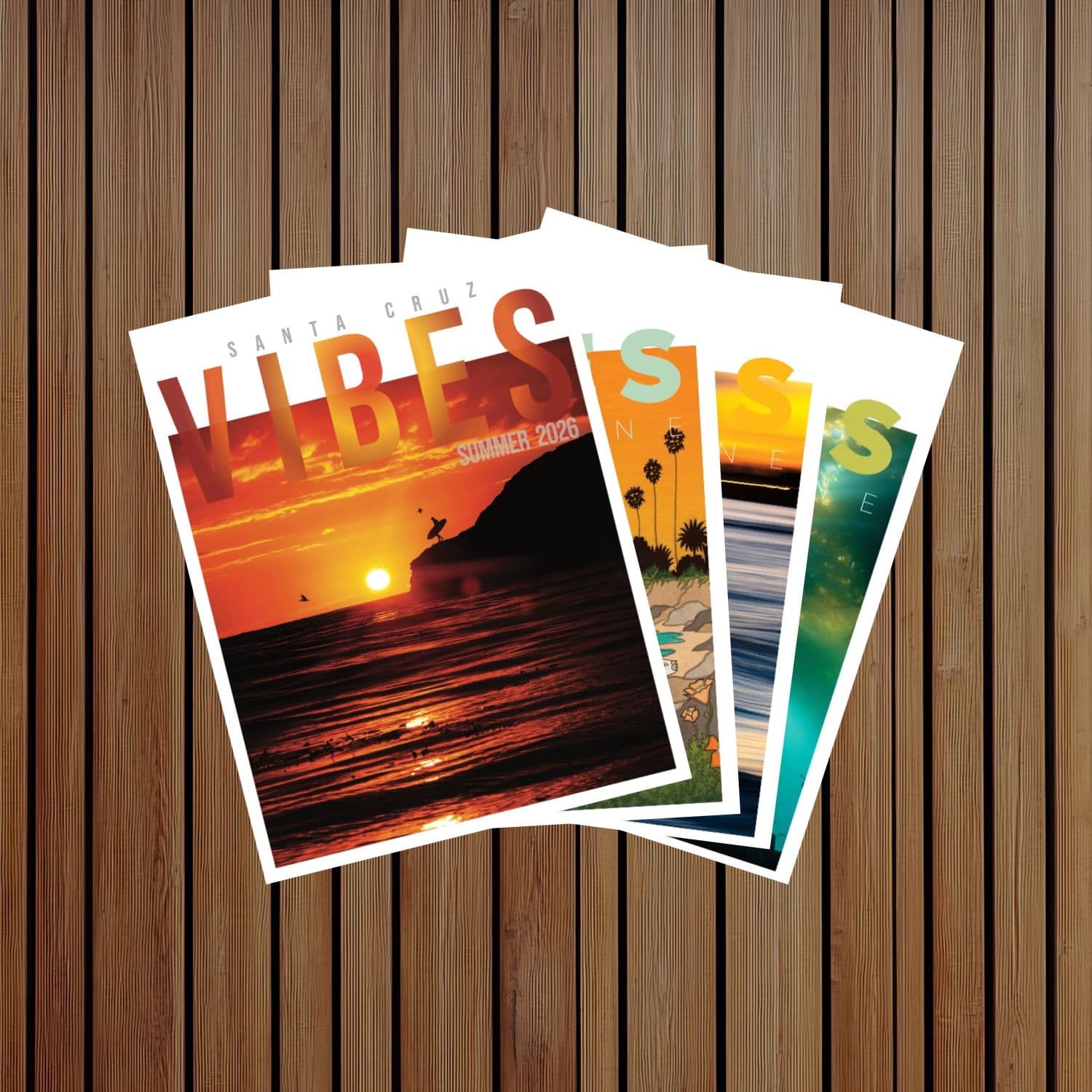 Collection of Santa Cruz Vibes Magazine print issues