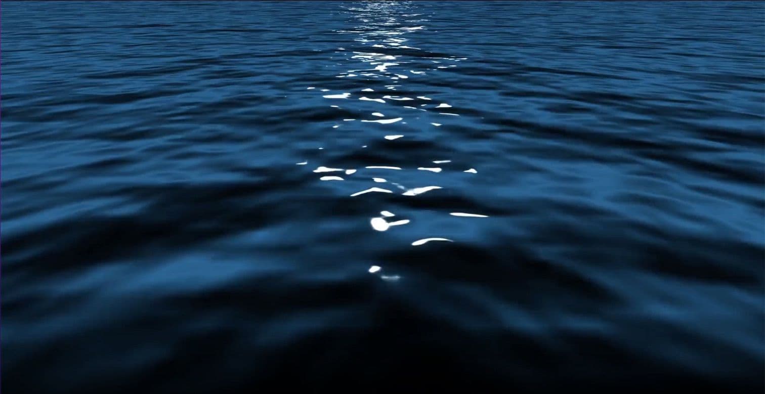 Water with moonlight reflecting on it